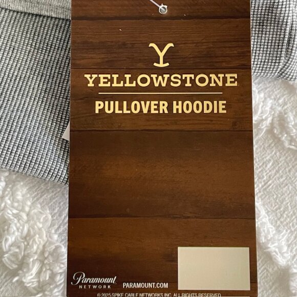 Yellowstone Dutton Ranch Logo Gray Hoodie Kangaroo Pocket - Size L - NWT - Picture 6 of 9